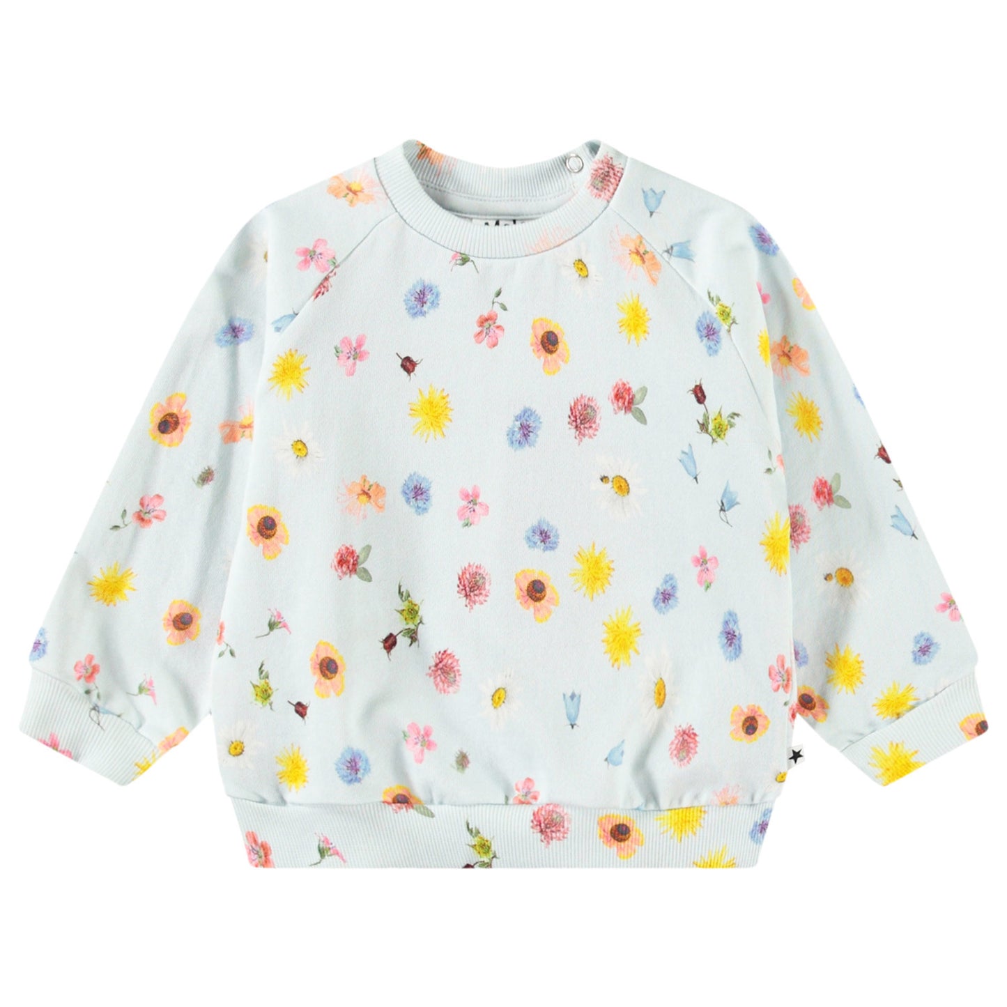 MOLO Girls Disc Sweatshirt - Small Flowers Baby