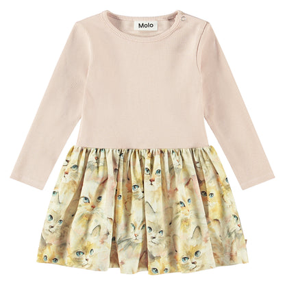 MOLO Girls Carel Dress - Aquarelle Cats