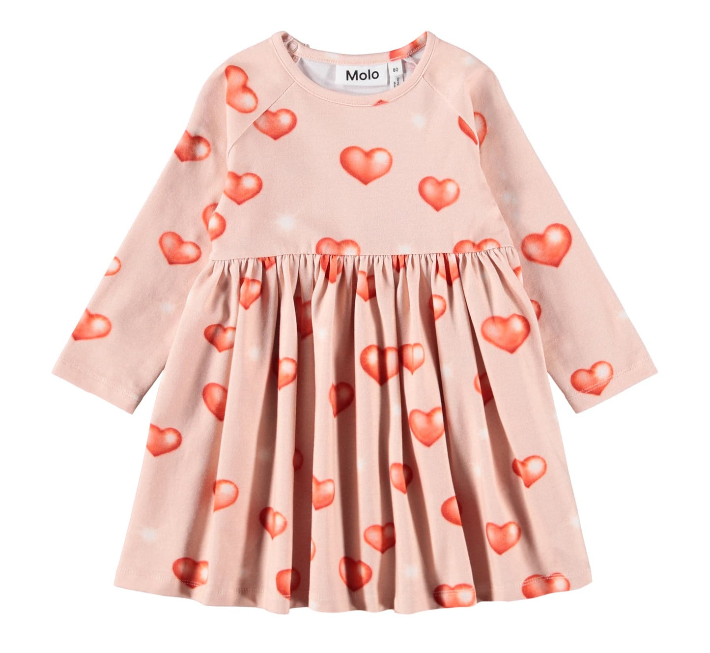 MOLO Girls Charmaine Dress - Airbrush Hearts