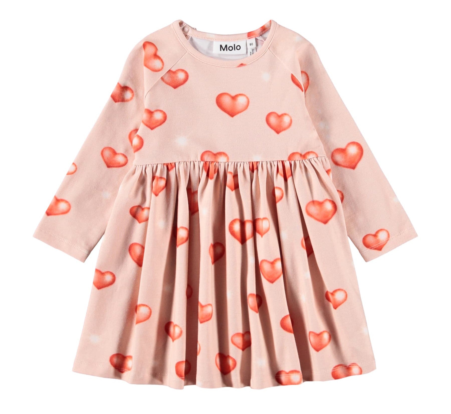 MOLO Girls Charmaine Dress - Airbrush Hearts