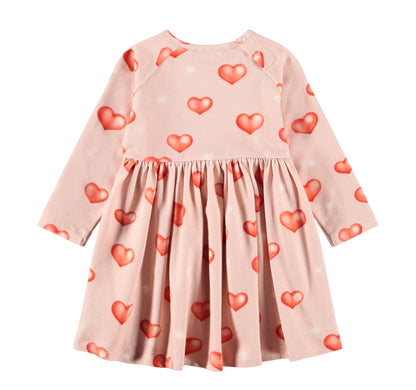 MOLO Girls Charmaine Dress - Airbrush Hearts