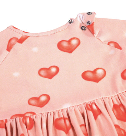 MOLO Girls Charmaine Dress - Airbrush Hearts