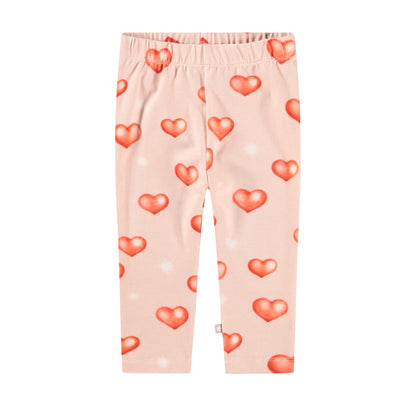 MOLO Girls Stefanie Leggings - Airbrush Hearts
