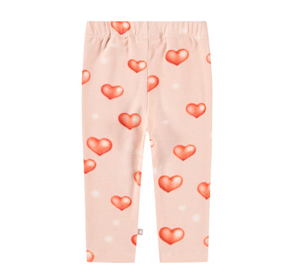 MOLO Girls Stefanie Leggings - Airbrush Hearts