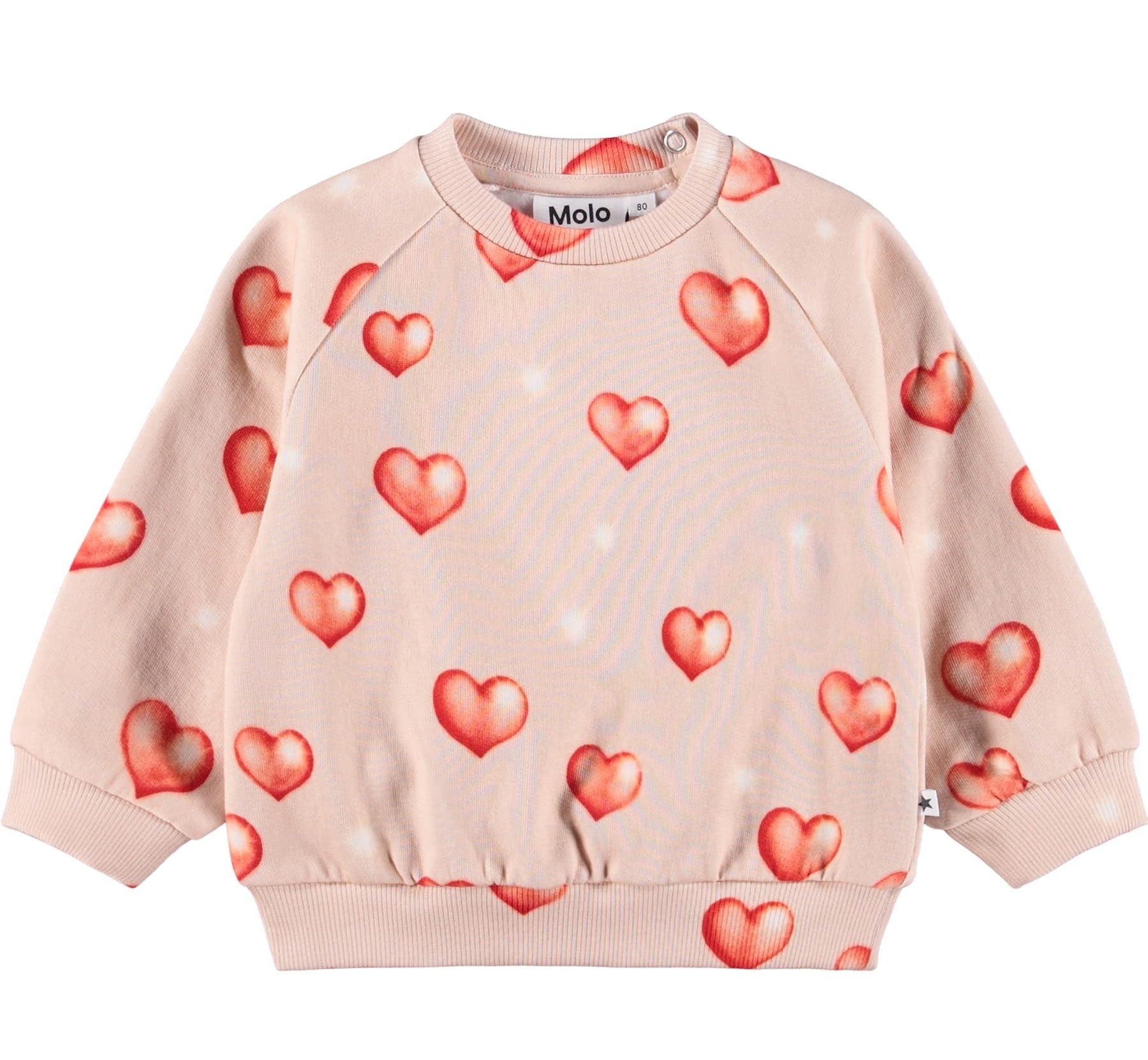 MOLO Girls Disc Sweatshirt - Airbrush Hearts
