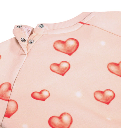 MOLO Girls Disc Sweatshirt - Airbrush Hearts