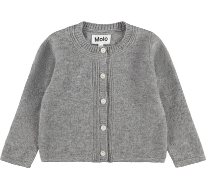 MOLO Girls Gita Cardigan - Grey Mélange