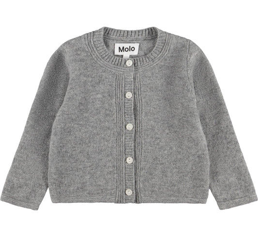 MOLO Girls Gita Cardigan - Grey Mélange