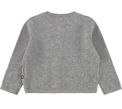 MOLO Girls Gita Cardigan - Grey Mélange