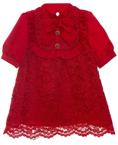 Patachou Red Lace Dress 3733282