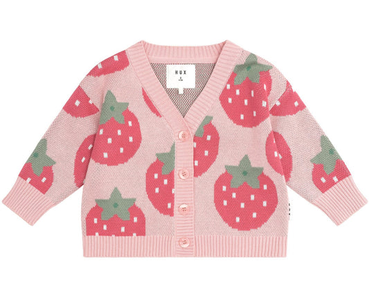 HUXBABY Berry Boxy Cardigan HB5152S24