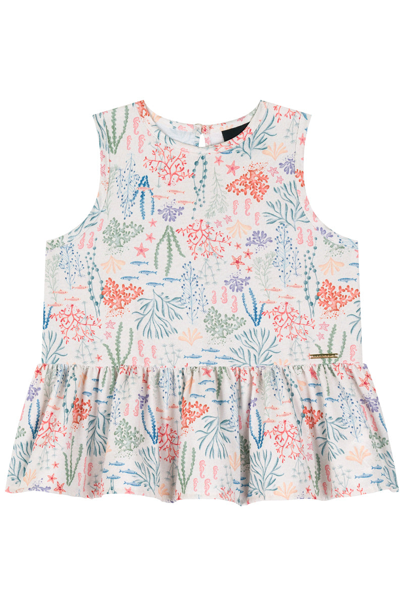 LAMON Girls Coral Top & Shorts Set 70218-VM0085