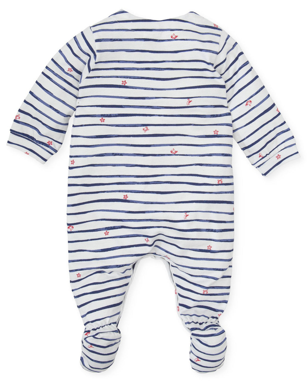 Tutto Piccolo Striped Footie 7087S24