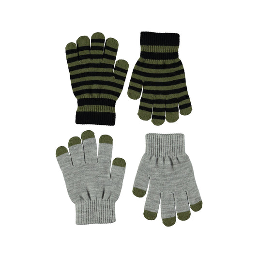 MOLO Kei 2Pk. Gloves - Grey melange (Kei -Grey melange)