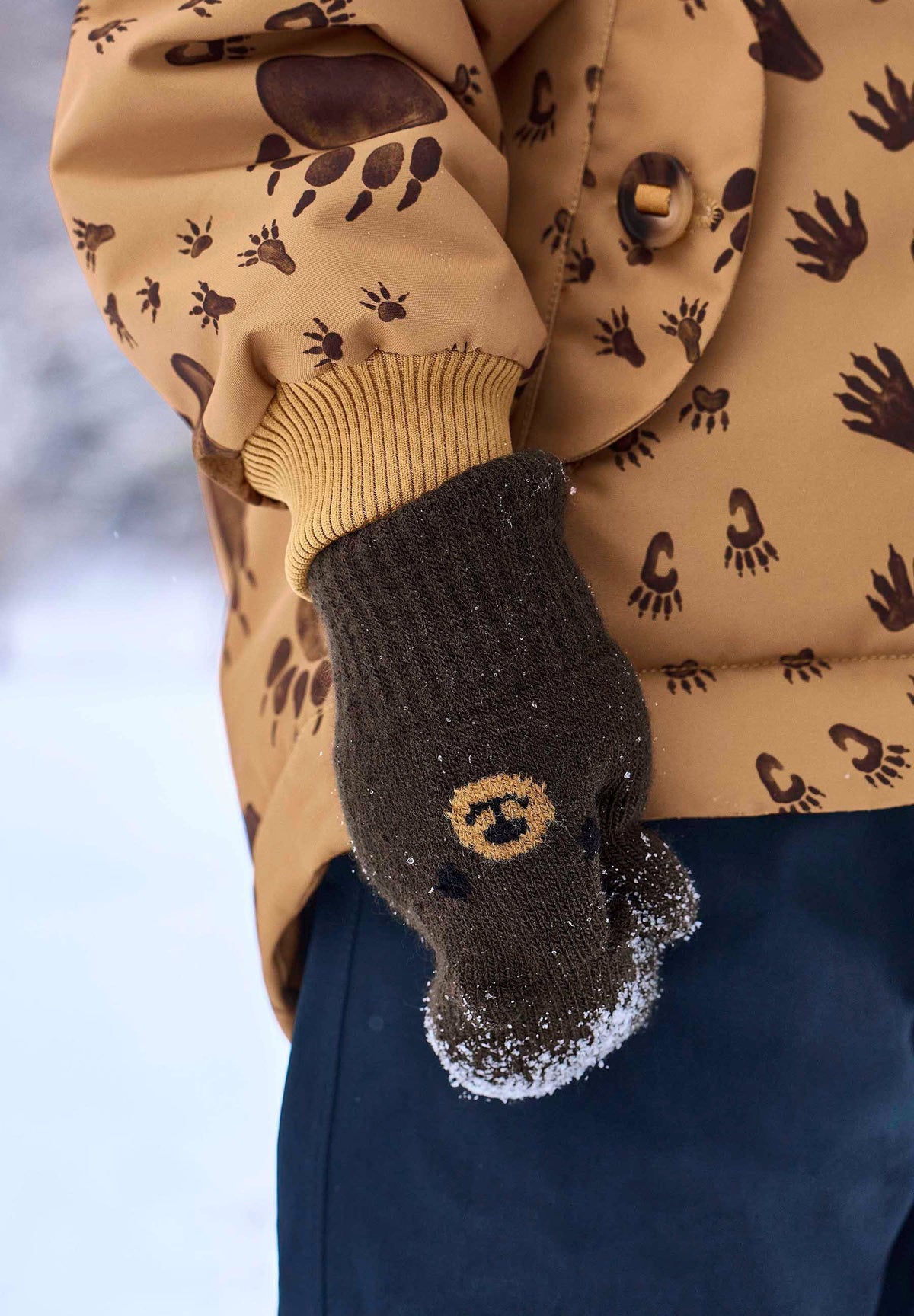 MOLO Kenau Mittens - Bark Brown