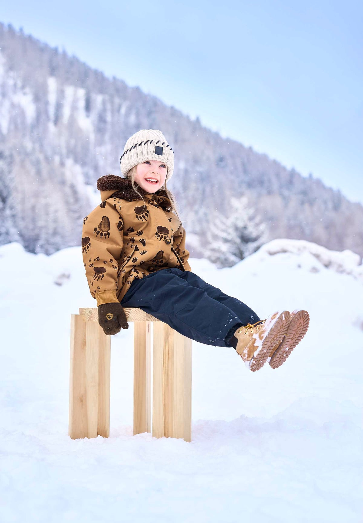 MOLO Kenau Mittens - Bark Brown