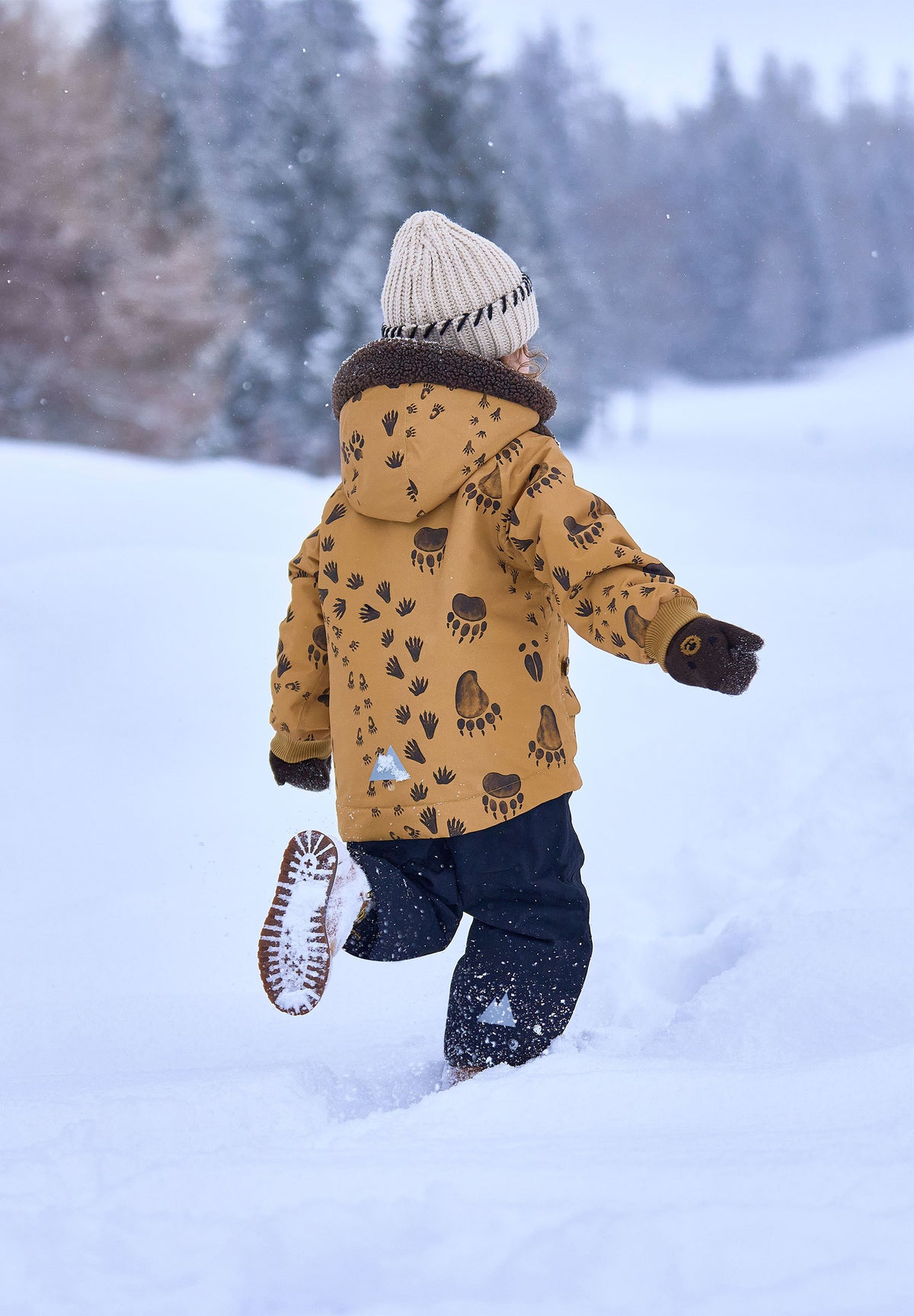 MOLO Kenau Mittens - Bark Brown