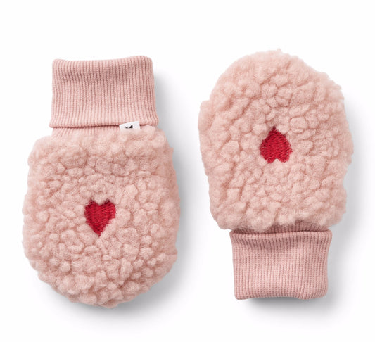 MOLO Ufo Mittens - Red Hearts Soft
