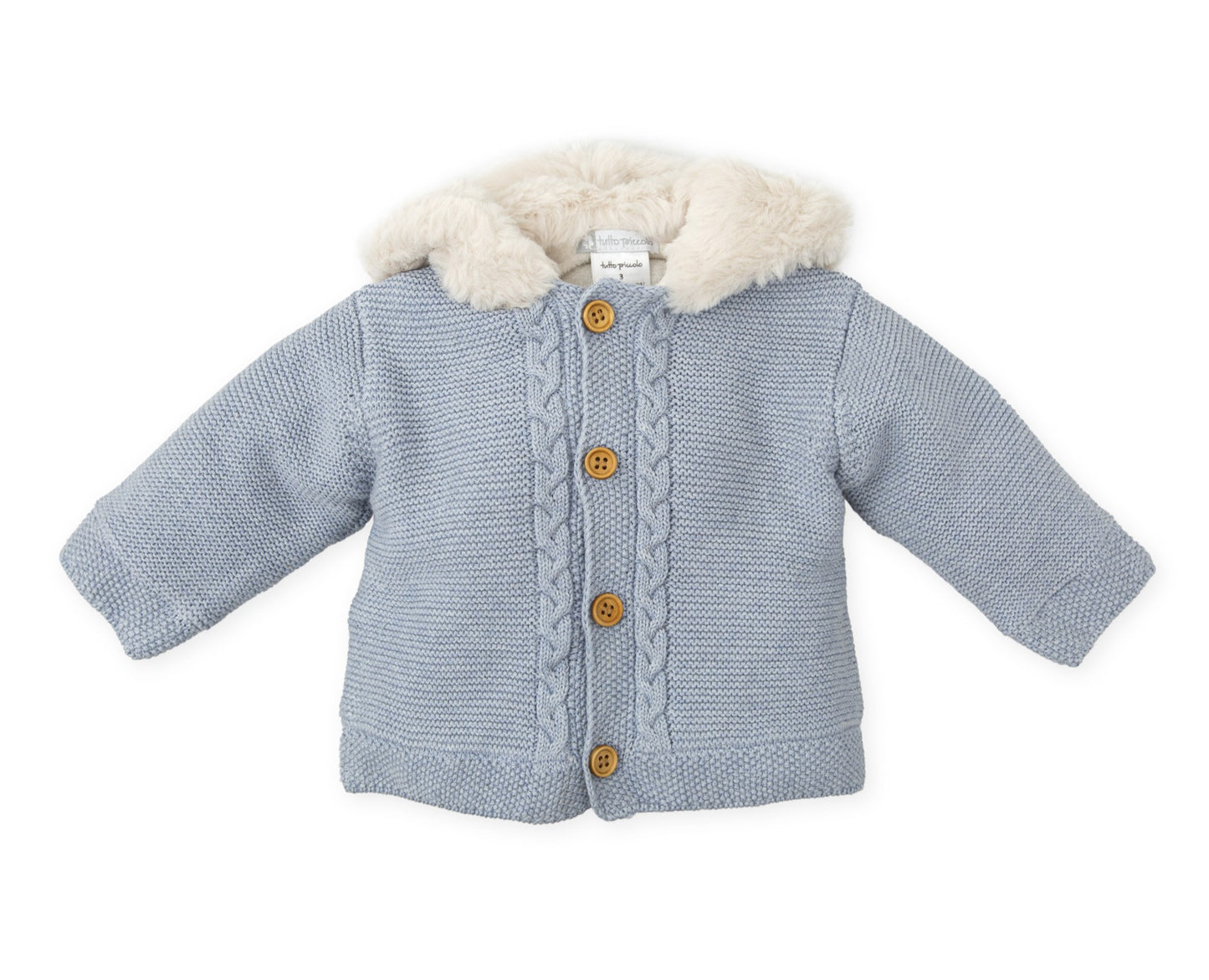 Tutto Piccolo Blue Knitted Jacket  8600W24 B00