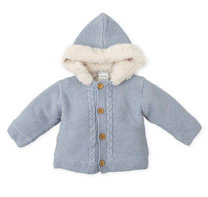 Tutto Piccolo Blue Knitted Jacket  8600W24 B00