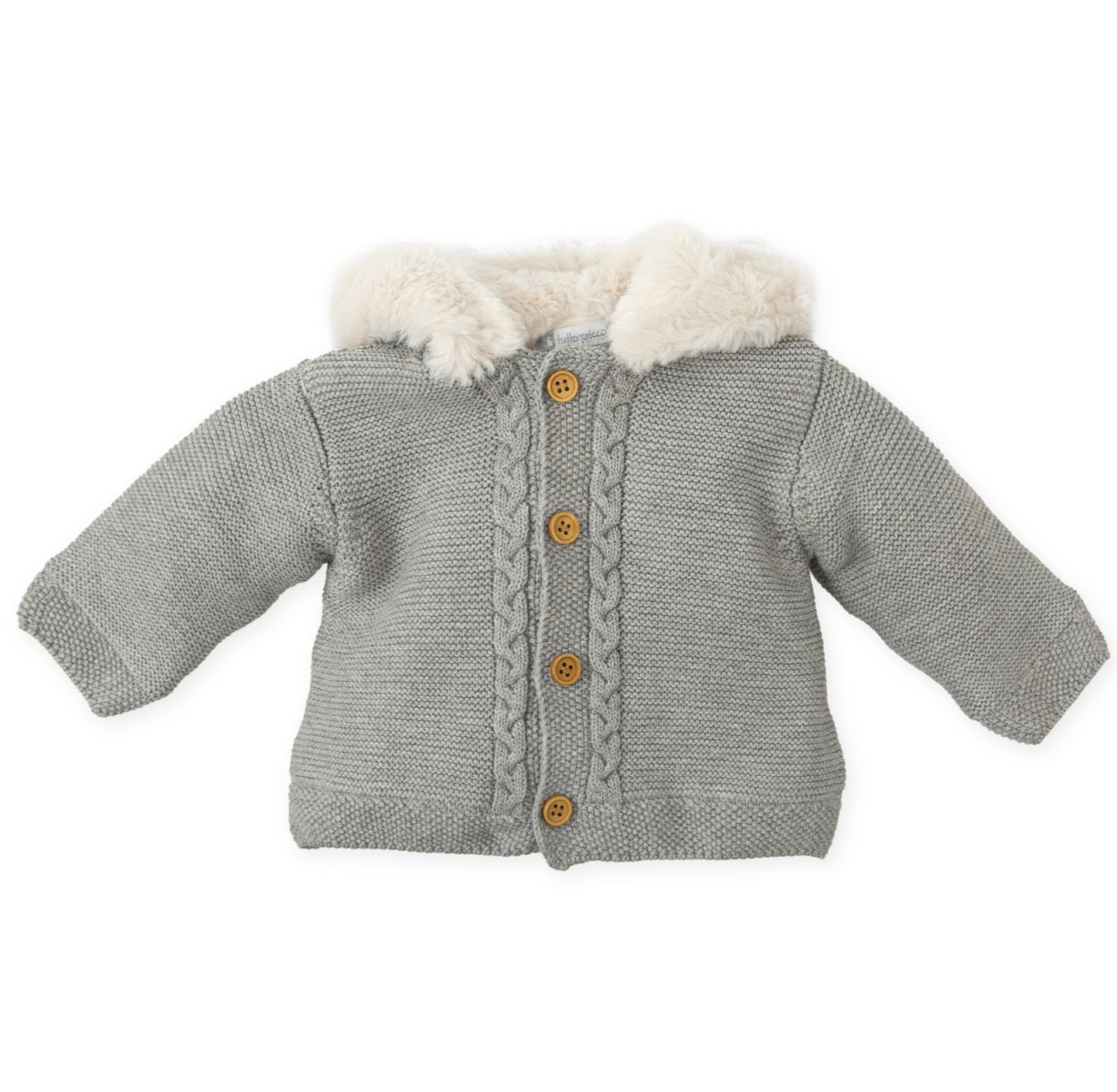 Tutto Piccolo Grey Knitted Jacket  8600W24 S00