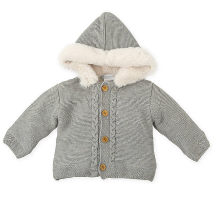 Tutto Piccolo Grey Knitted Jacket  8600W24 S00