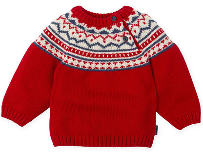 Tutto Piccolo Red Sweater 8813W24 R00