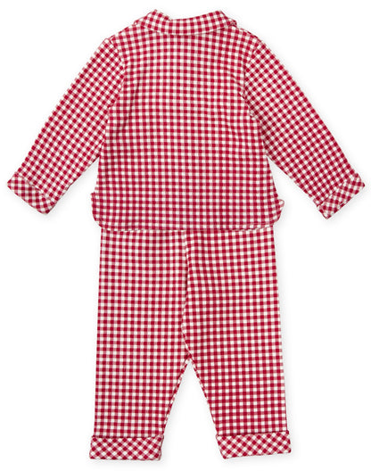 Tutto Piccolo Boys Red Gingham Pajama 8892W24 R00