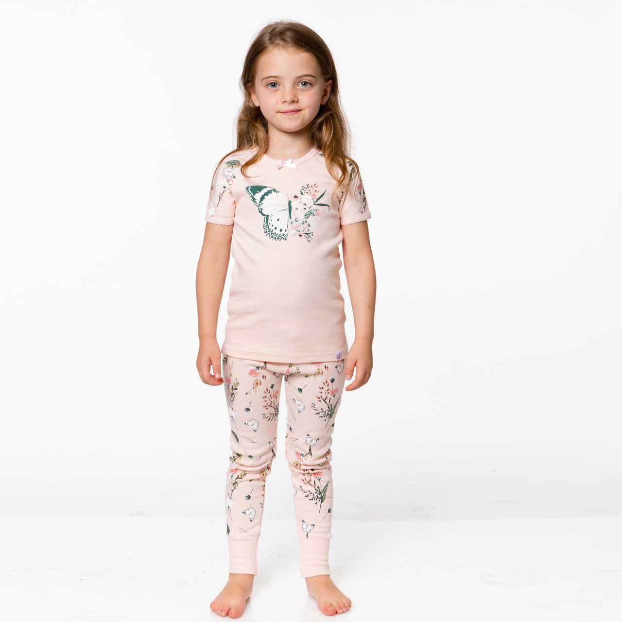 Deux par Deux Girls Floral Butterfly Pajama D30PG12 