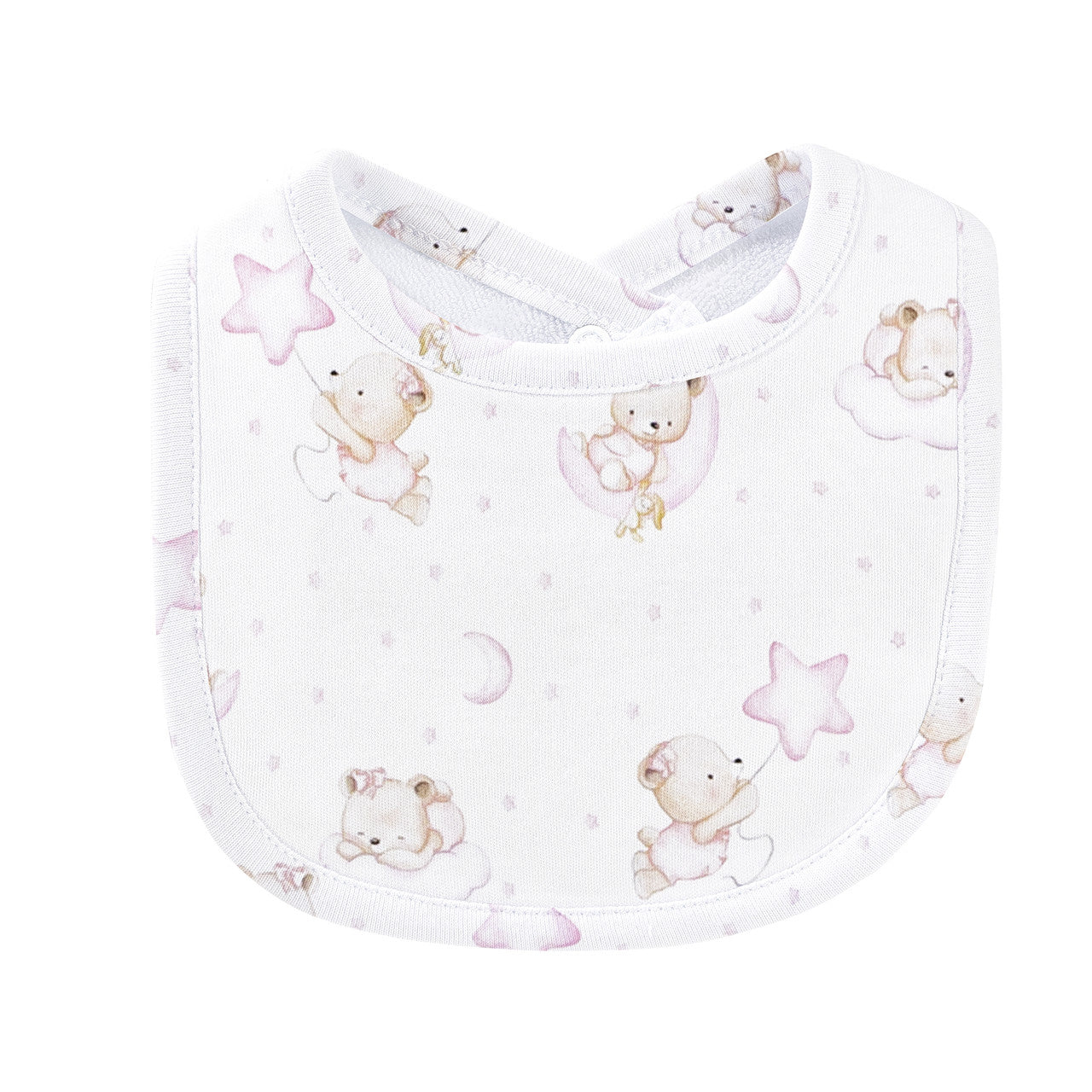 Baby Club Chick Bib - Sleep Tight Bear Pink (BIB10084)