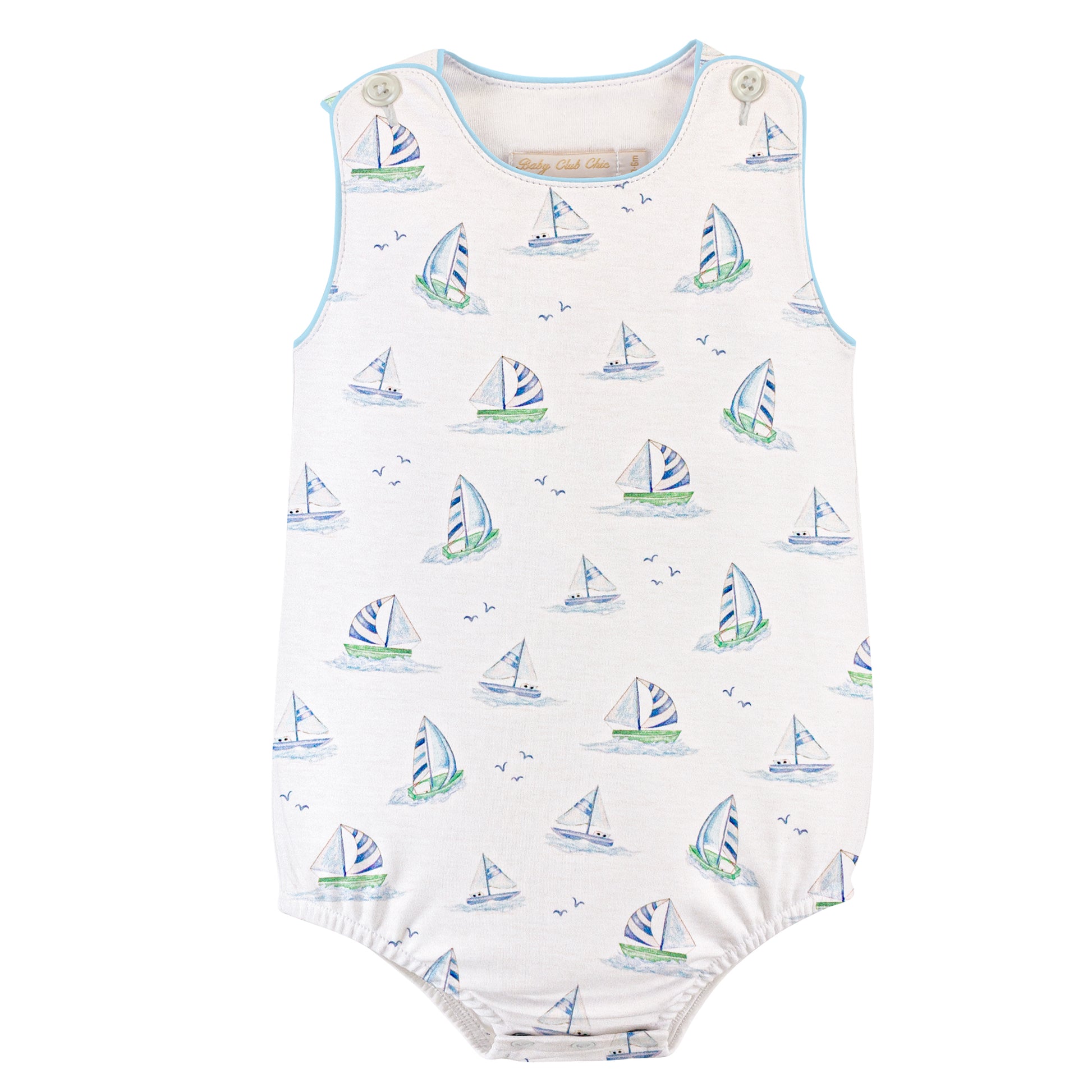 Baby Club Chic Romper - Blue Sails BUB38350