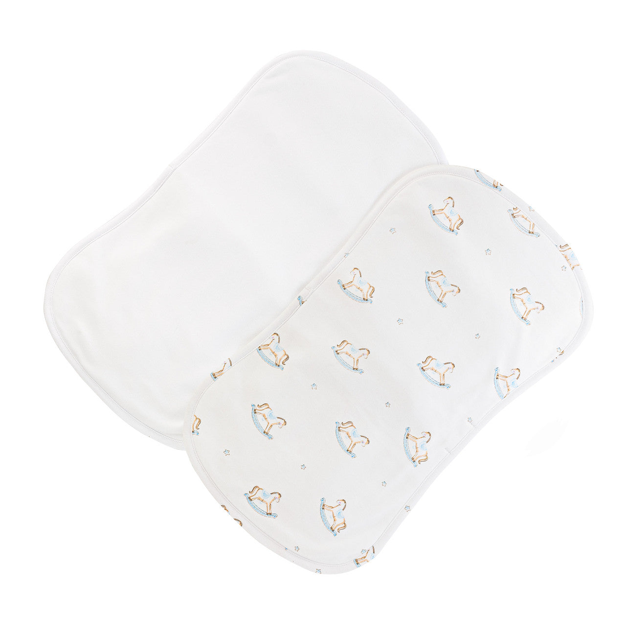 Baby Club Chick Burp Cloth Set - Rocking Horse Blue (BUR01053)