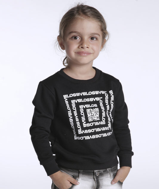 BYBLOS Boys Black Sweatshirt BYMST11947