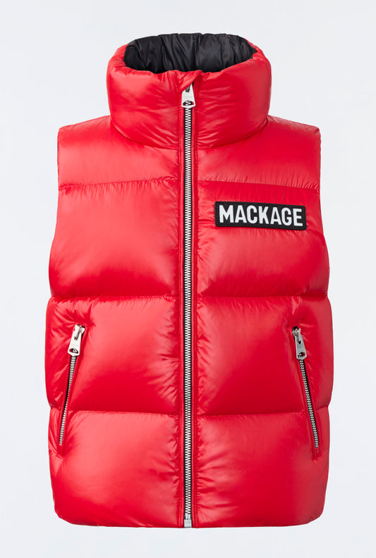 Mackage Kids Red Charlee Puffer Vest (0806155820162)