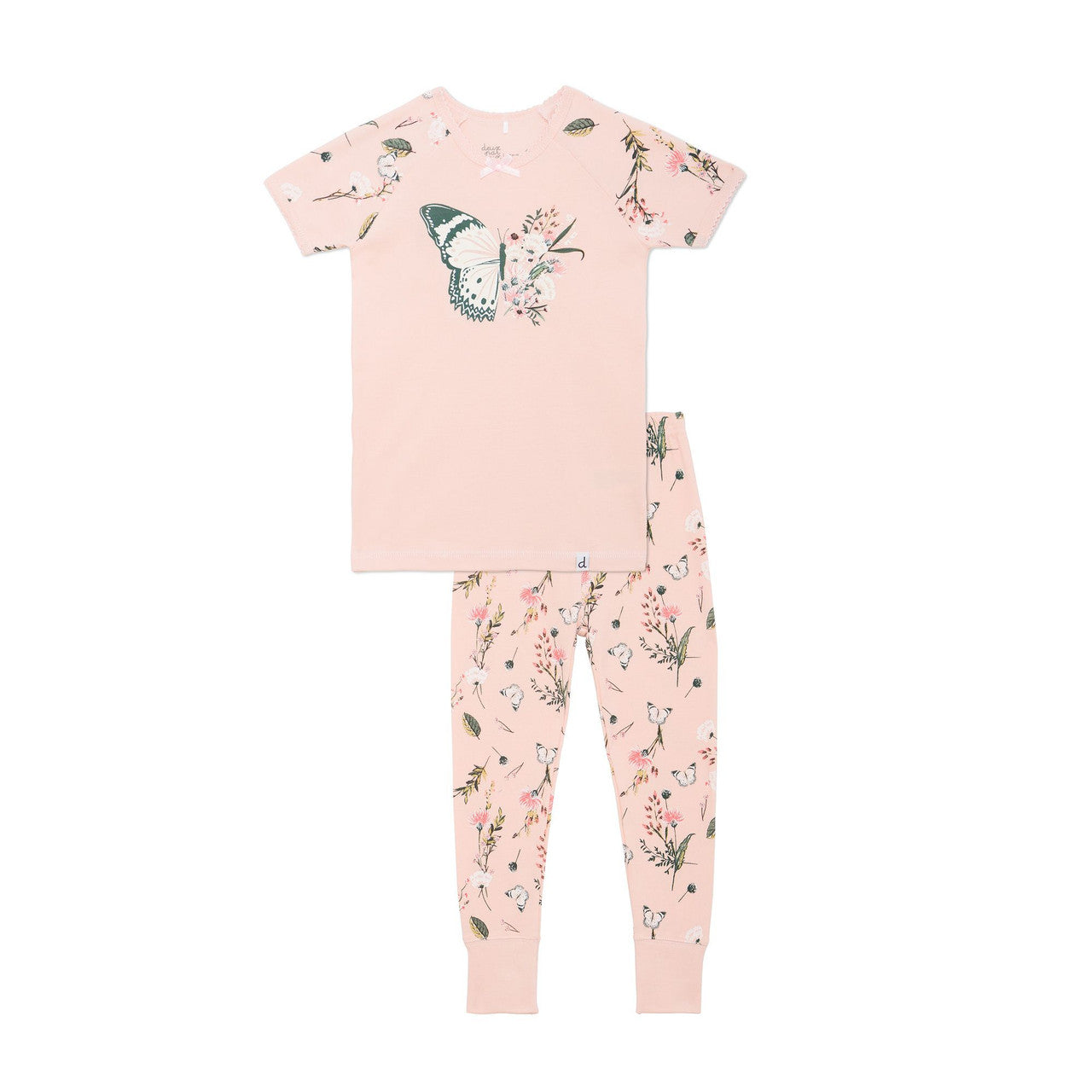 Deux par Deux Girls Floral Butterfly Pajama D30PG12 