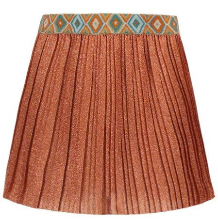 Like Flo Ginger Glitter Plisse Skirt F309-5730