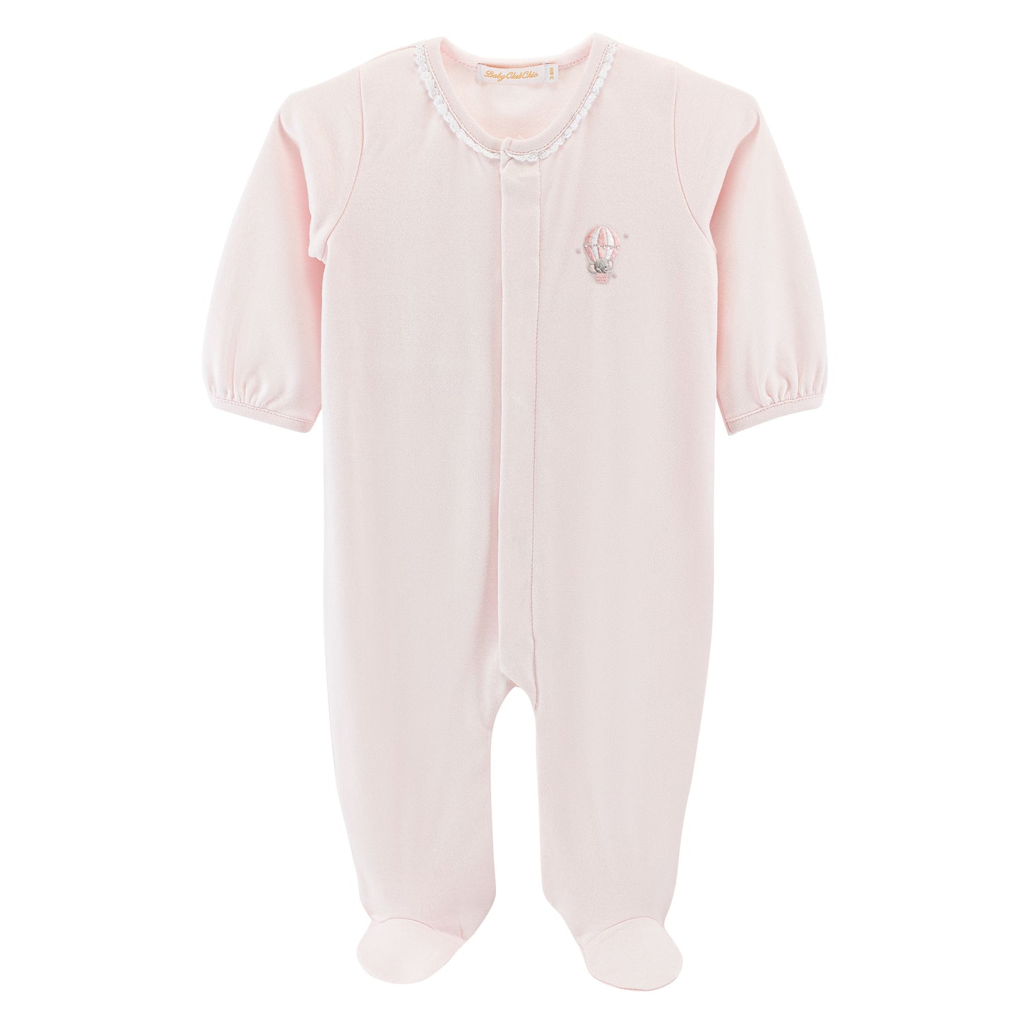 Baby Club Chick Embroidered Footie - Dreamy Air Balloons