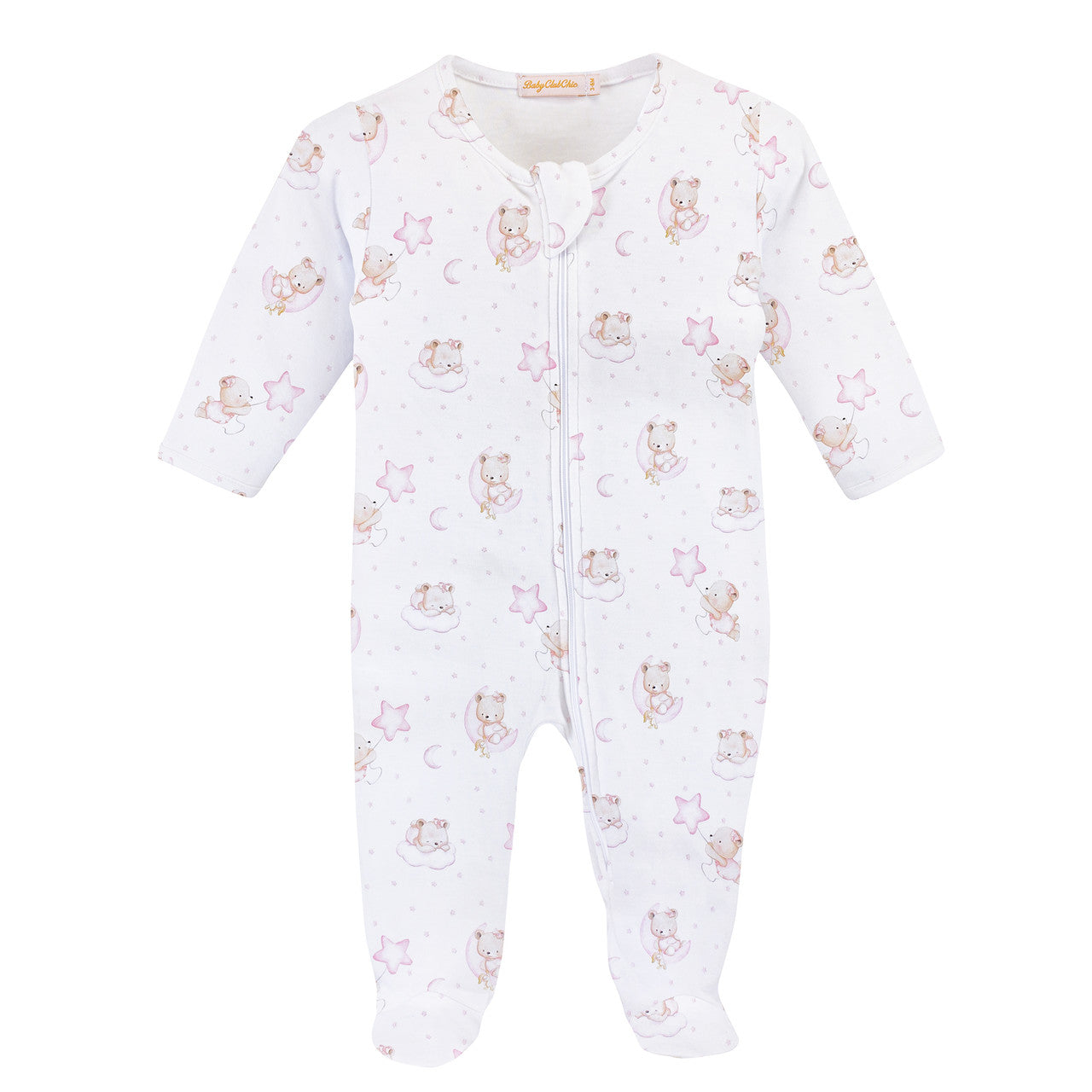 Baby Club Chick Footie -Sleep Tight Bear Pink (FOO49084)