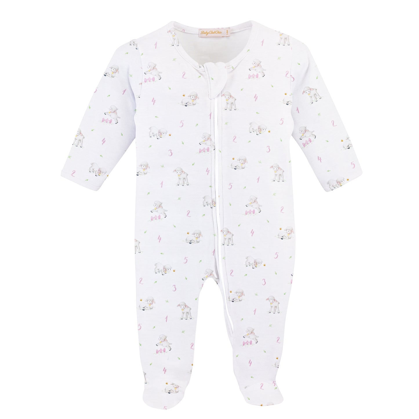 Baby Club Chick Footie - Counting Sheep Pink