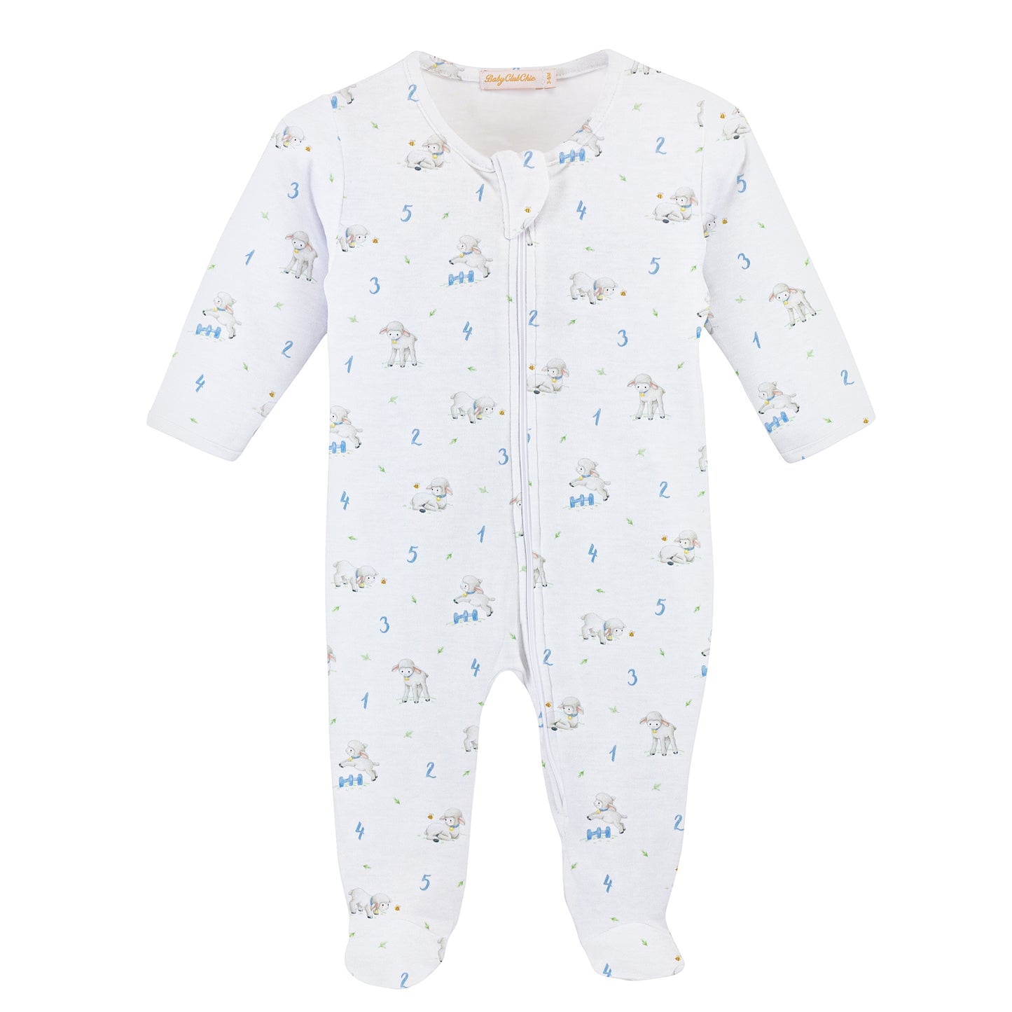 Baby Club Chick Footie - Counting Baby Sheep Blue