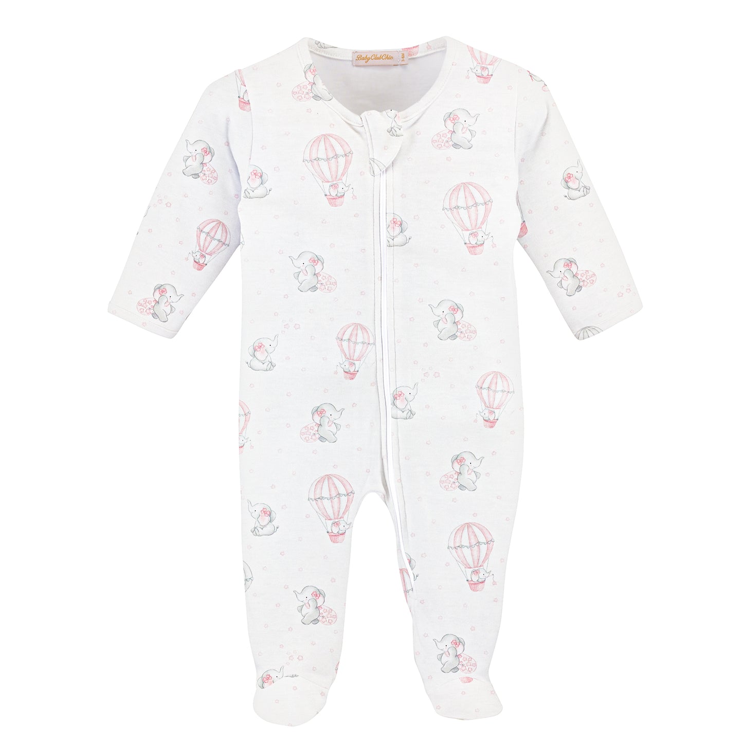 Baby Club Chick Footie - Dreamy Air Balloons Pink