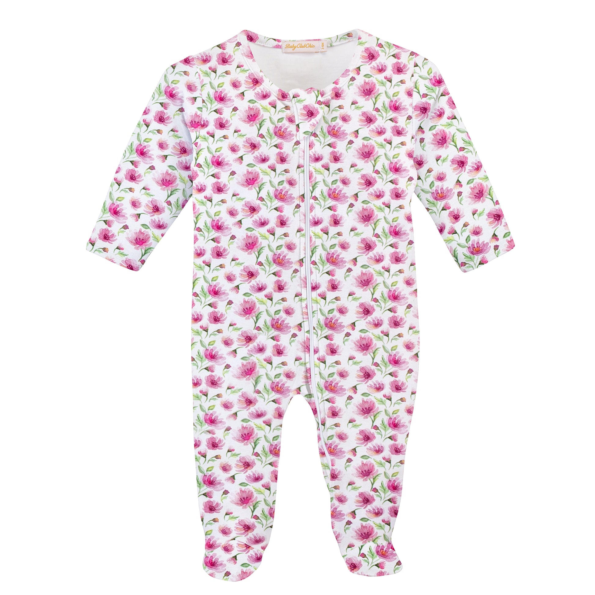 Baby Club Chic Footie - Mauve Meadow FOO49275