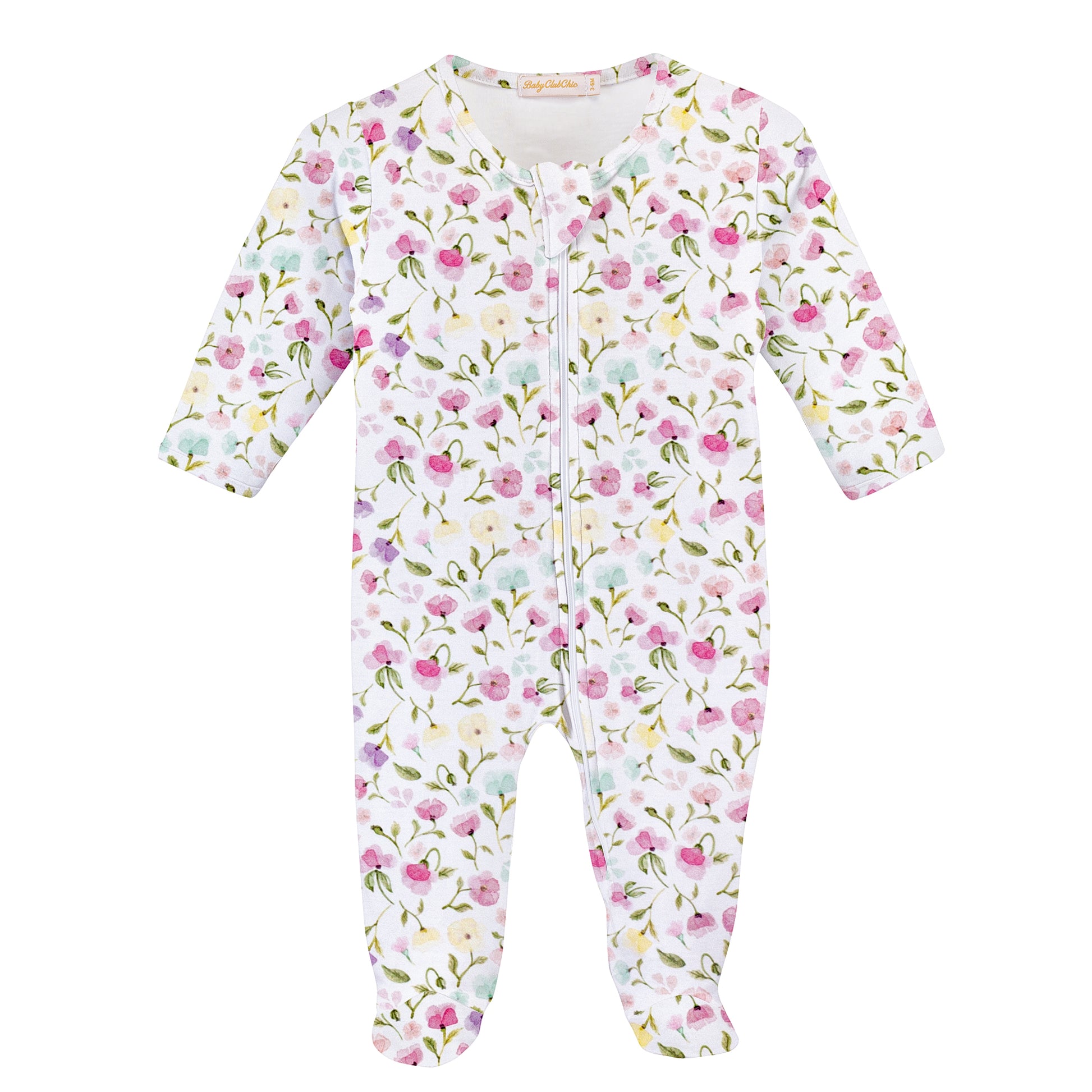 Baby Club Chic Footie - Pastel Bloom FOO49276