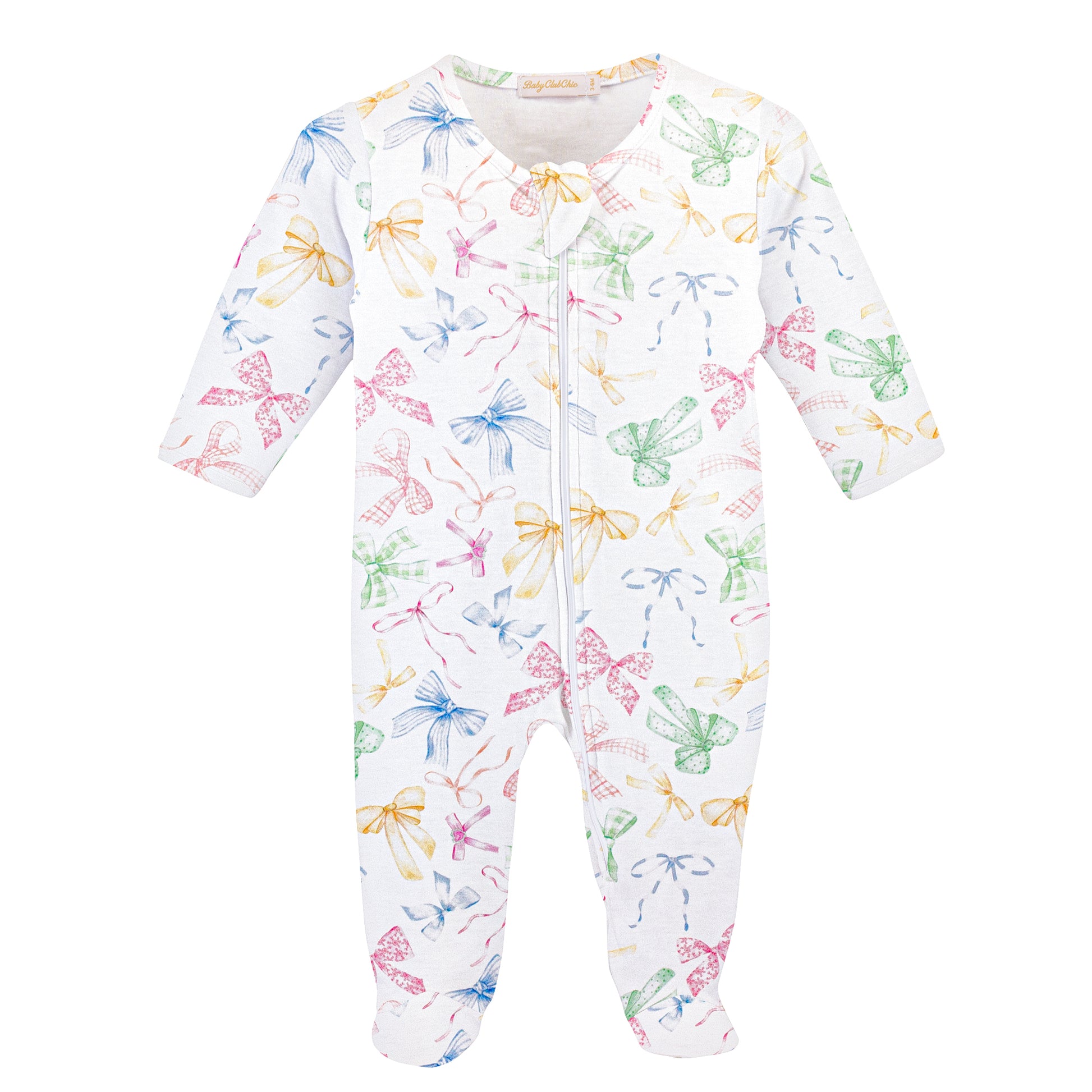 Baby Club Chic Footie - Confetti Bows FOO49319