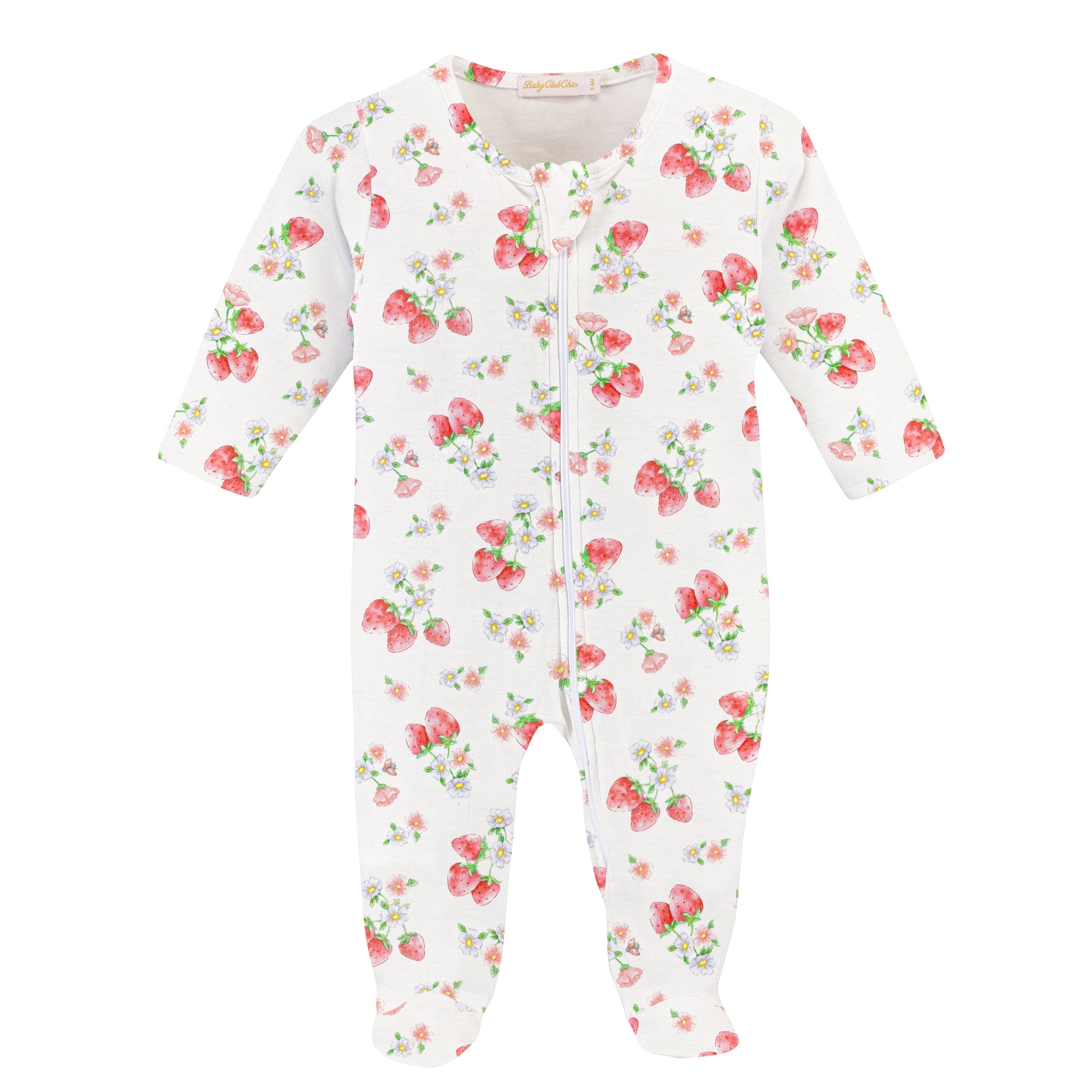 Baby Club Chic Footie - Strawberry Kisses FOO49330