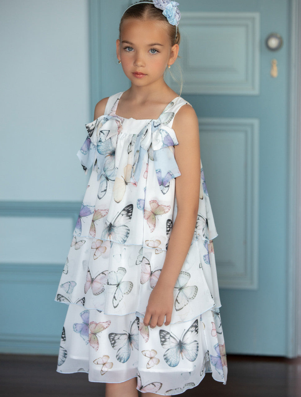 Patachou White Butterfly Dress T3633543 