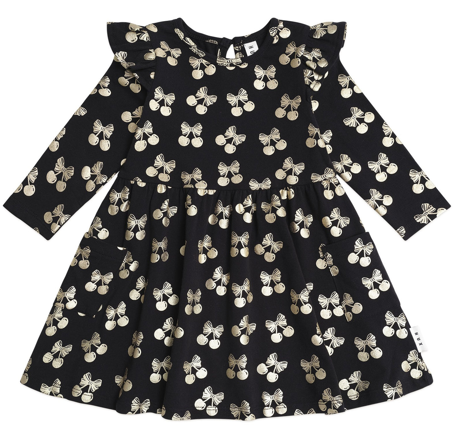 Huxbaby Cherry Pie Gold Dress HB1214S25