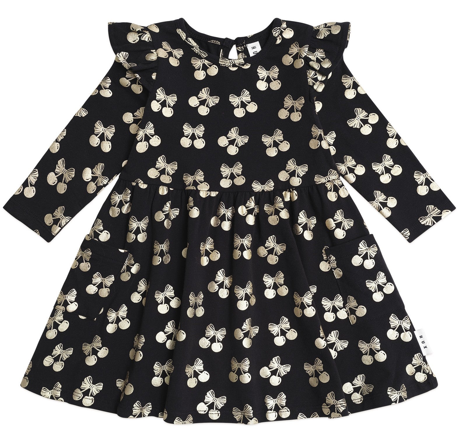 Huxbaby Cherry Pie Gold Dress HB1214S25