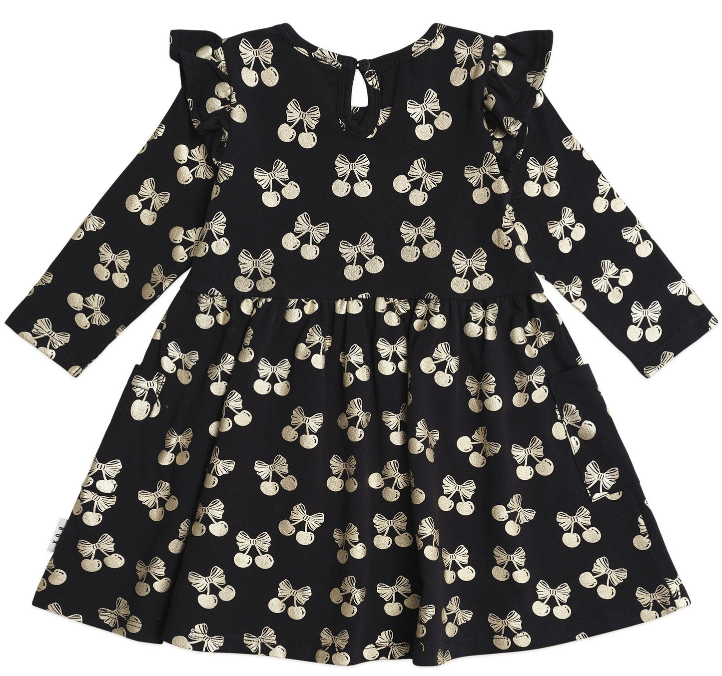Huxbaby Cherry Pie Gold Dress HB1214S25