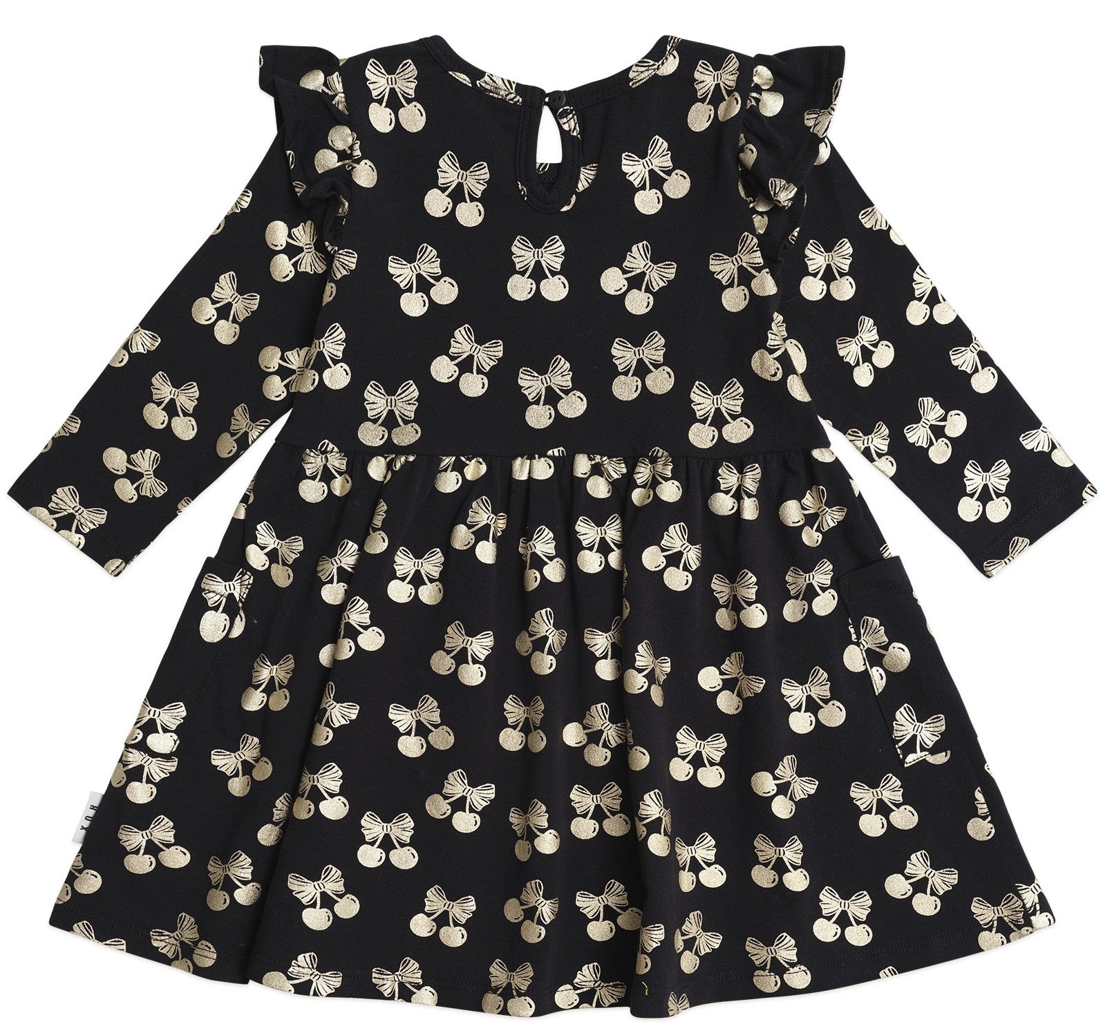 Huxbaby Cherry Pie Gold Dress HB1214S25
